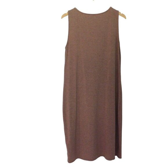 Garnet Hill Jersey Dress Sleeveless Purple MIdi Size Large - Picture 5 of 6